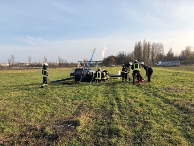 Hubschrauberabsturz, Hubschrauberabsturz auf dem Flugplatz in Speyer, City-News.de