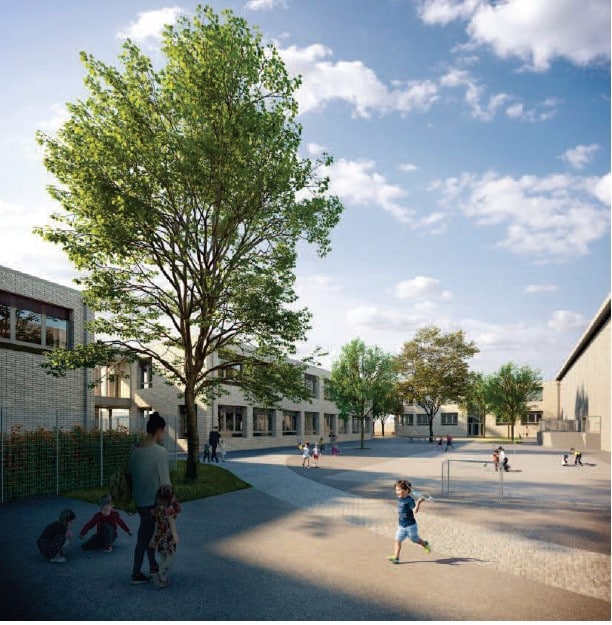 eine Visualisierung der Grundschule Kretzerstraße