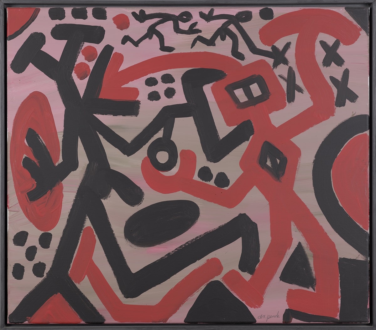 A.R. Penck, Ende/Wende (Westfrau – Ostmann), 1990