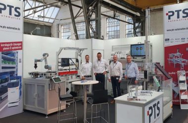 Auf dem Bild sehen Sie den PTS Automation GmbH STand 390 auf der All About Automation in Düsseldorf