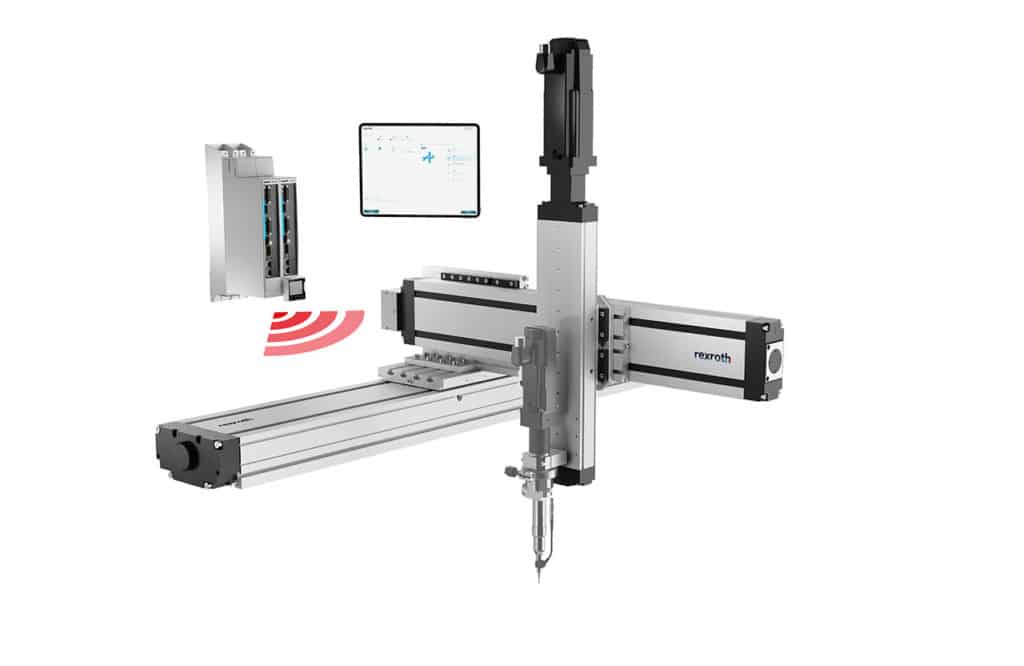 Auf dem Foto sehen Sie das Bosch Rexroth Smart Function Kit for Dispensing