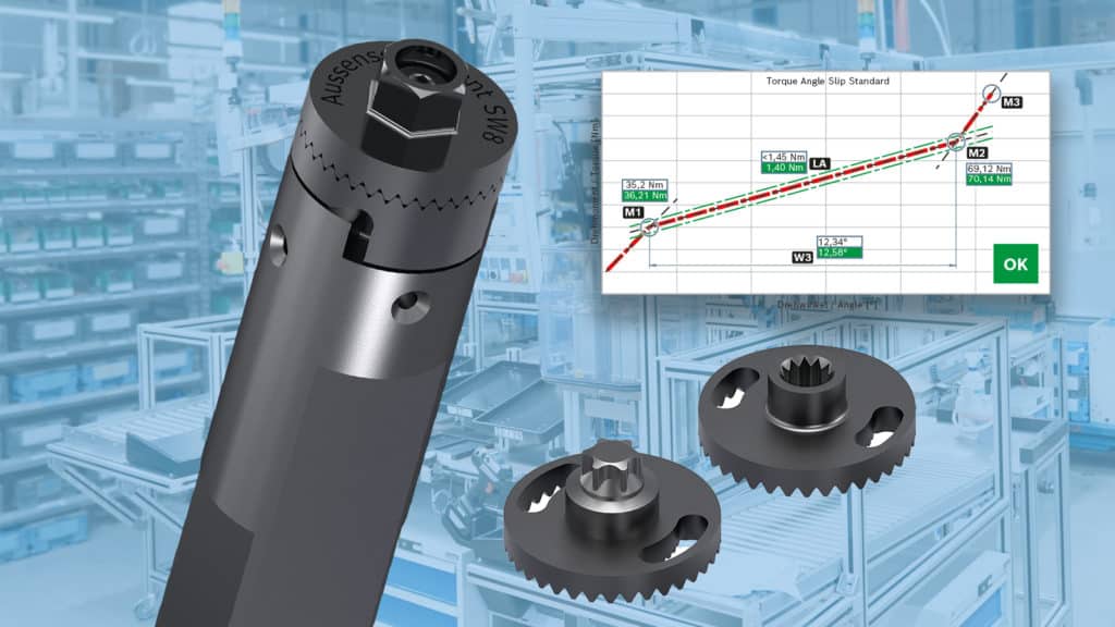 Das Foto zeigt das neue TASS Prüfsystem vom Bosch Rexroth für die Schraubtechnik